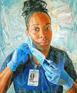 Aesthetic African American Nurse Art Diamond Paintings