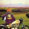 Aesthetic Bear On Motorcycle Diamond Paintings