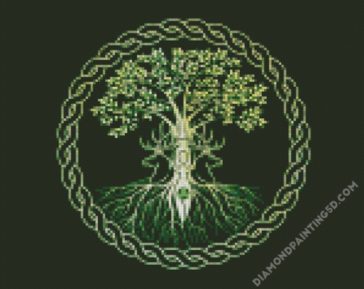 Aesthetic Celtic Knot Tree Diamond Paintings