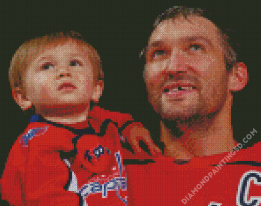 Alexander Ovechkin And His Son Diamond Paintings