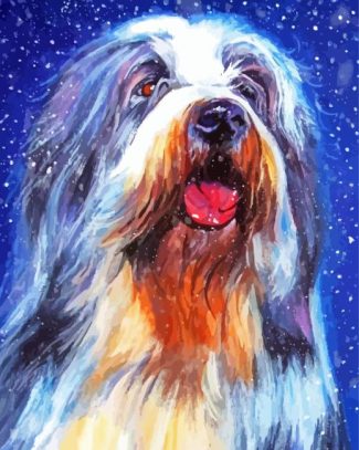 Bearded Collie Dog Art Diamond Paintings