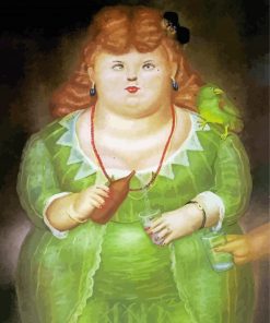Big Woman In Green Dress Diamond Paintings