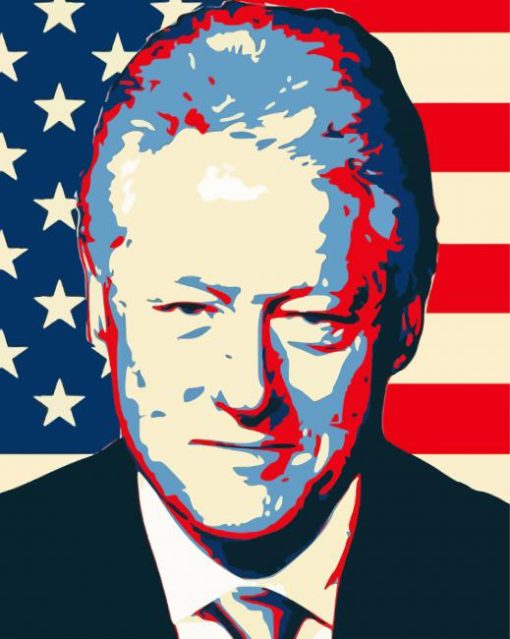 Bill Clinton Pop Art Diamond Paintings