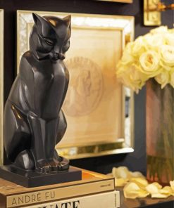 Black Art Deco Cat Diamond Paintings