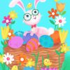 Bunny With Eggs Diamond Paintings