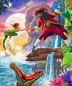 Captain Hook Fighting With Peter Pan Diamond Paintings