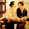 Classic Women Drinking Coffee Diamond Paintings