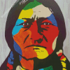 Colorful Sitting Bull Diamond Paintings