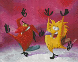 Daggett And Norbet Angry Beavers Diamond Paintings