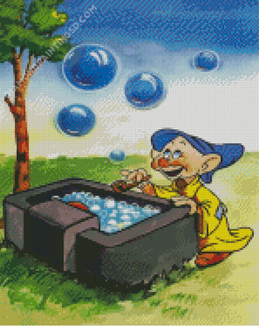 Dopey Blowing Bubles Diamond Paintings