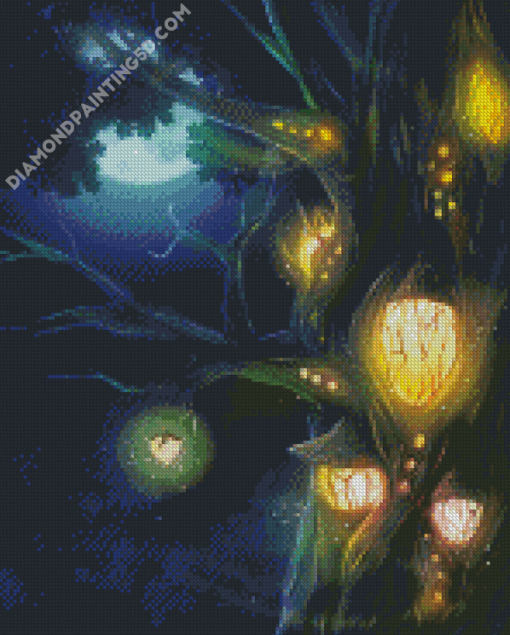 Fairy Houses At Night Diamond Paintings