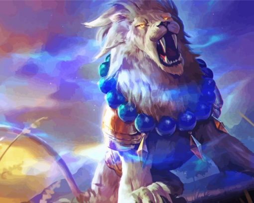 Fantasy Lion Roaring Diamond Paintings