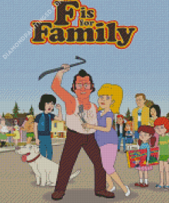 F Is For Family Animation Poster Diamond Paintings
