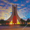 Monument Of The Martyr Algeria At Sunset Diamond Paintings