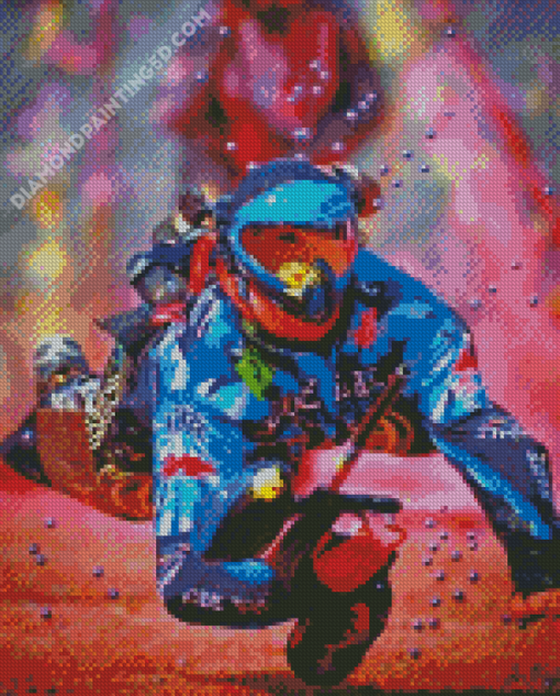 Paintball Game Player Diamond Paintings