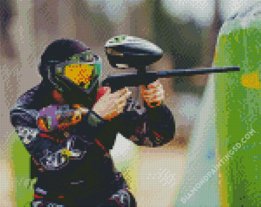 Paintball Player Diamond Paintings