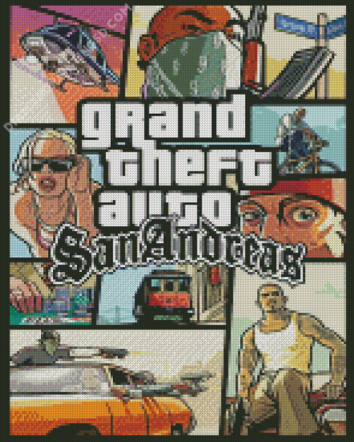 Grand Theft Auto Poster Diamond Paintings