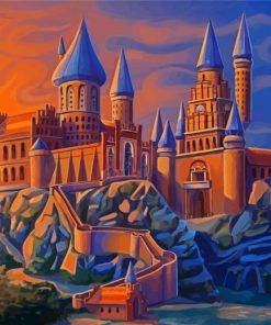 Harry Potter Castle Illustration Diamond Paintings