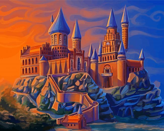 Harry Potter Castle Illustration Diamond Painting 