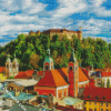 Ljubljana Castle Building Diamond Paintings