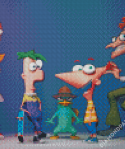 Phineas And Ferb Characters Diamond Paintings