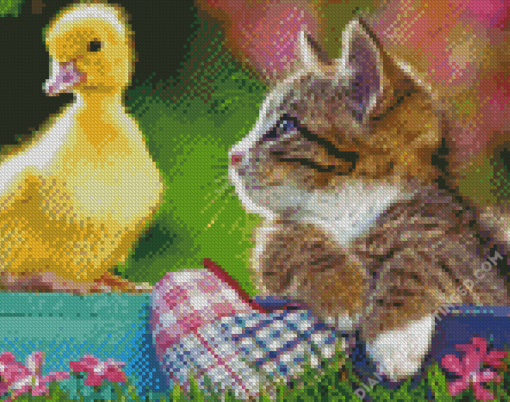Aesthetic Duck And Cat Diamond Paintings