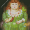 Big Woman In Green Dress Diamond Paintings