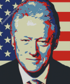 Bill Clinton Pop Art Diamond Paintings