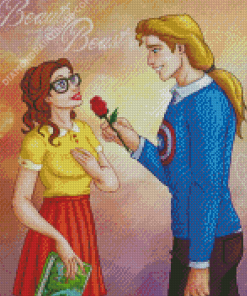 Giving A Rose To A Pretty Lady Diamond Paintings
