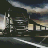 Grey Man Truck On Road Diamond Paintings
