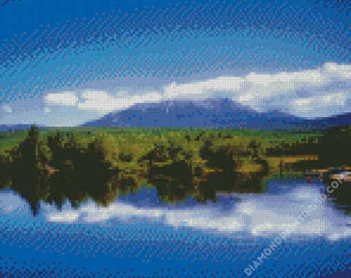 Mount Katahdin With Blue Lake And Sky Diamond Paintings