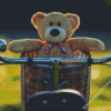 Teddy Bear On Bike Diamond Paintings