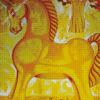 Yellow Horse Art Diamond Paintings