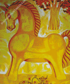 Yellow Horse Art Diamond Paintings