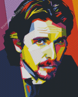 Aesthetic Christian Bale Pop Art Diamond Paintings