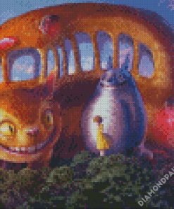 Cat Bus Totoro Characters Diamond Paintings