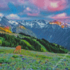 Olympic Mountains Landscape Diamond Paintings