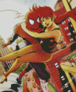 Spider Man And Mary Jane DC Diamond Paintings