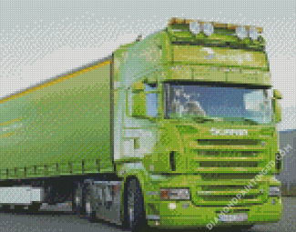 Scania Green Truck Diamond Paintings