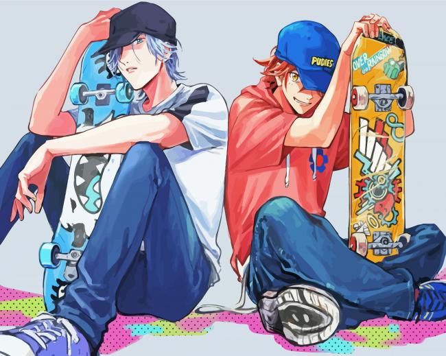 Sk8 Anime Characters Paint By Numbers - PBN Canvas