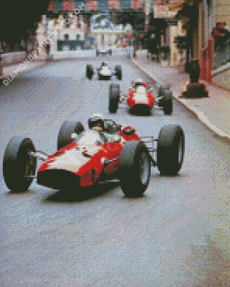Vintage Formula 1 Cars Diamond Paintings