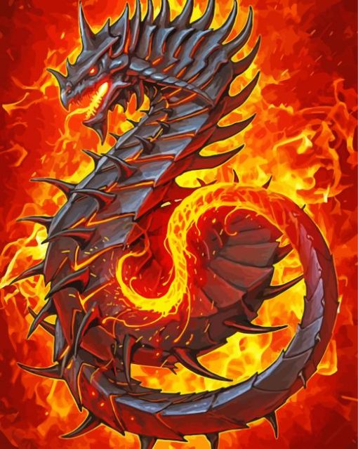 Aesthetic Dragon Fire Diamond Paintings