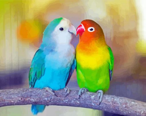 Aesthetic Lovebirds Diamond Paintings