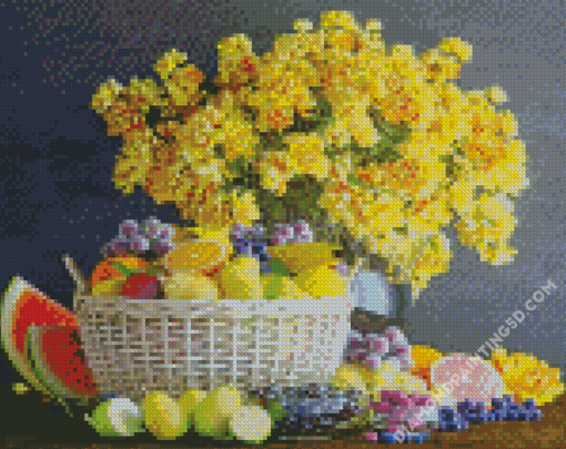 Aesthetic Flowers And Fruits Diamond Paintings