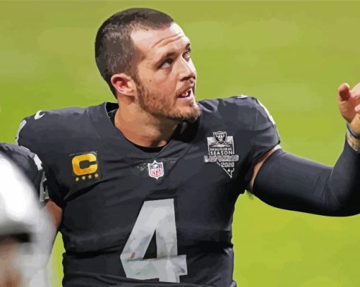 American Football Quarterback Derek Carr Diamond Paintings