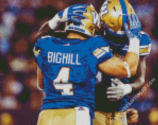 Blue Bombers Players Diamond Paintings