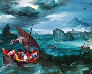 Christ In The Storm On Sea Of Galilee Diamond Paintings