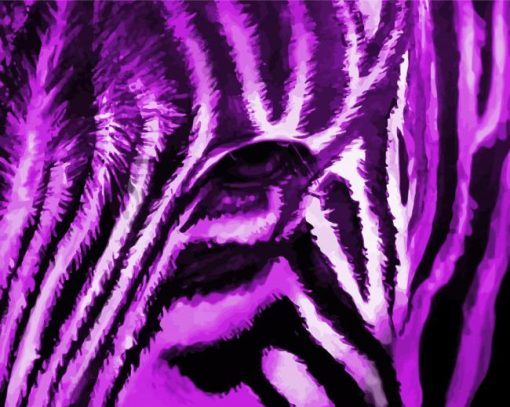 Close Up Purple Zebra Diamond Paintings