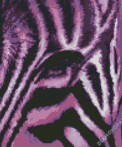 Close Up Purple Zebra Diamond Paintings