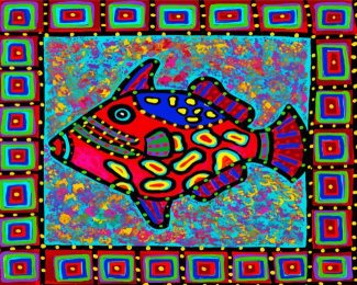 Colorful Clown Triggerfish Diamond Paintings